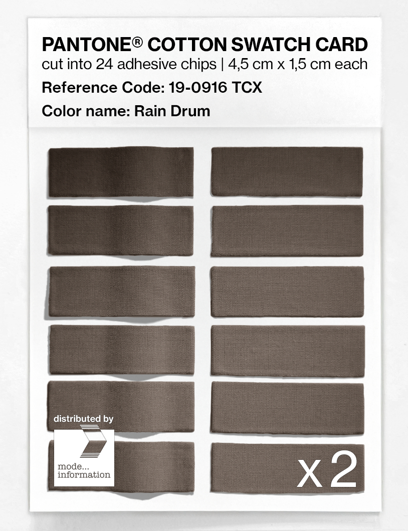 Product image 6 of the product “PANTONE® COTTON SWATCH CARD 19-0916 TCX Rain Drum ”