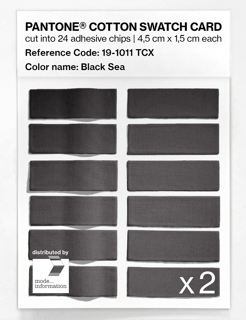 Product image 6 of the product “PANTONE® COTTON SWATCH CARD 19-1011 TCX Black Sea ”