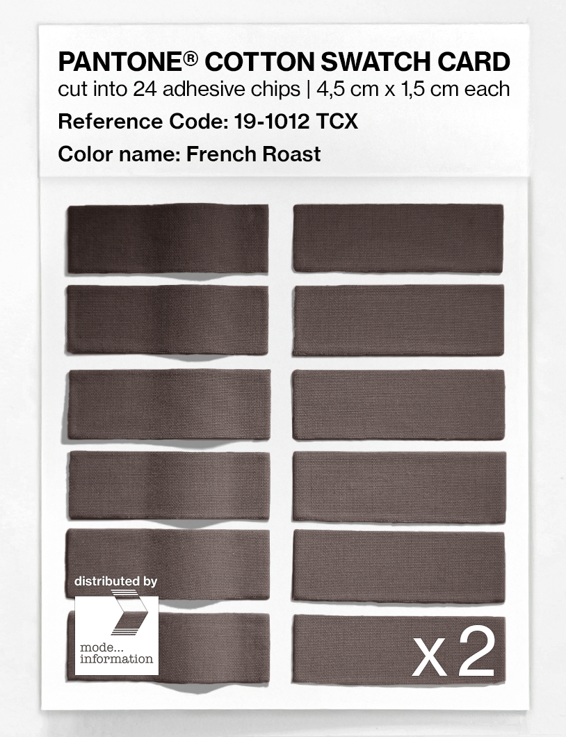Artikelbild 6 des Artikels “PANTONE® COTTON SWATCH CARD 19-1012 TCX French Roast “