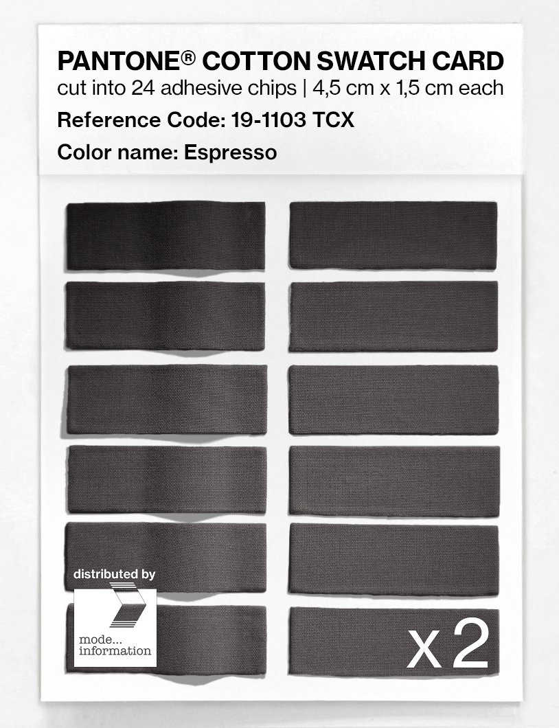 Product image 6 of the product “PANTONE® COTTON SWATCH CARD 19-1103 TCX Espresso ”