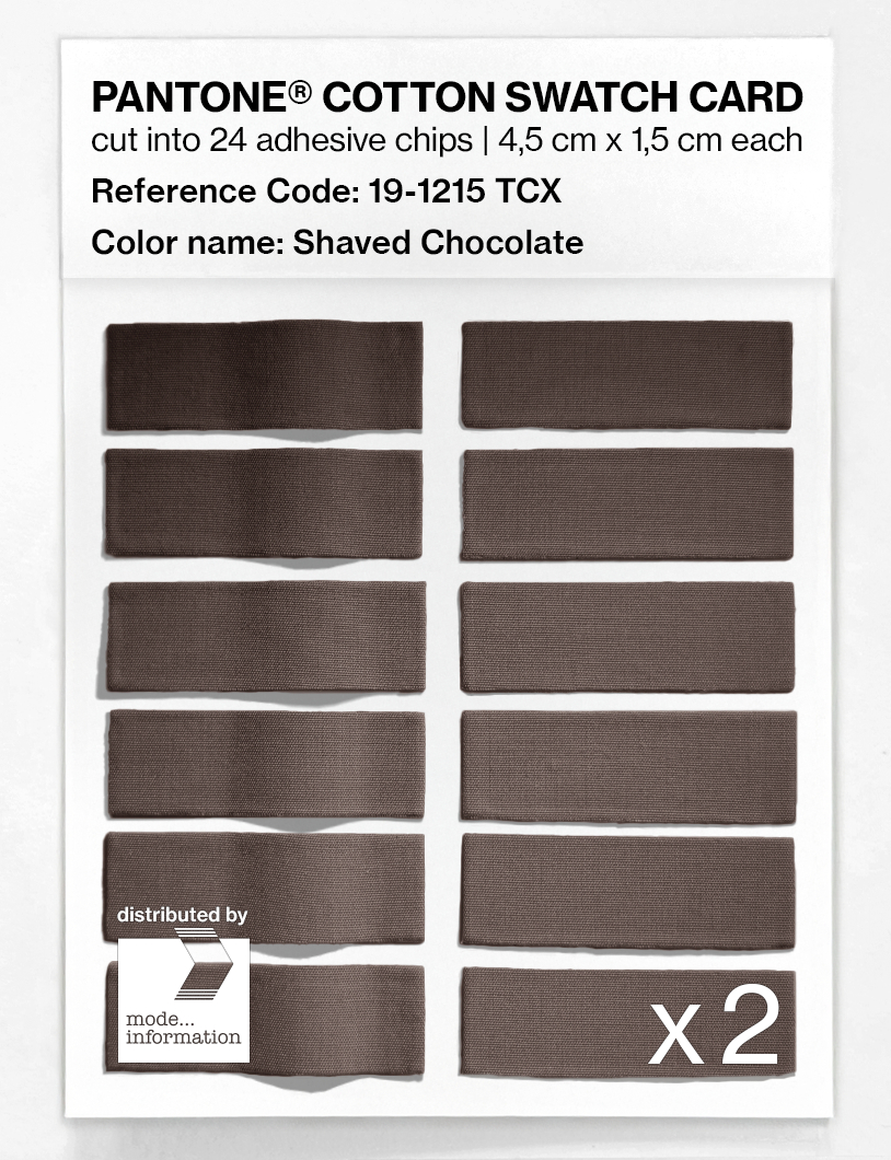 Artikelbild 6 des Artikels “PANTONE® COTTON SWATCH CARD 19-1215 TCX Shaved Chocolate “