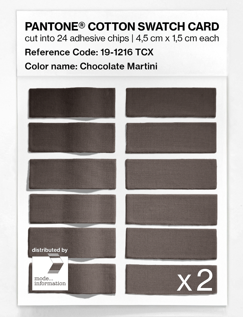 Artikelbild 6 des Artikels “PANTONE® COTTON SWATCH CARD 19-1216 TCX Chocolate Martini “