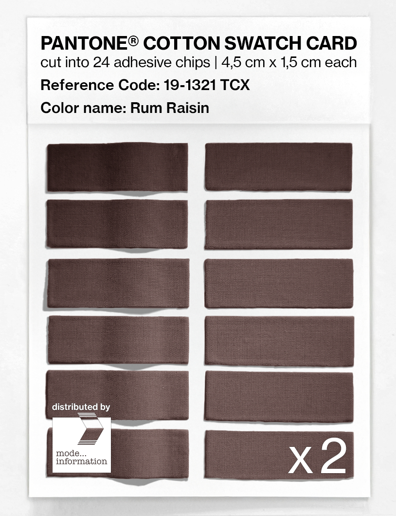 Artikelbild 6 des Artikels “PANTONE® COTTON SWATCH CARD 19-1321 TCX Rum Raisin “