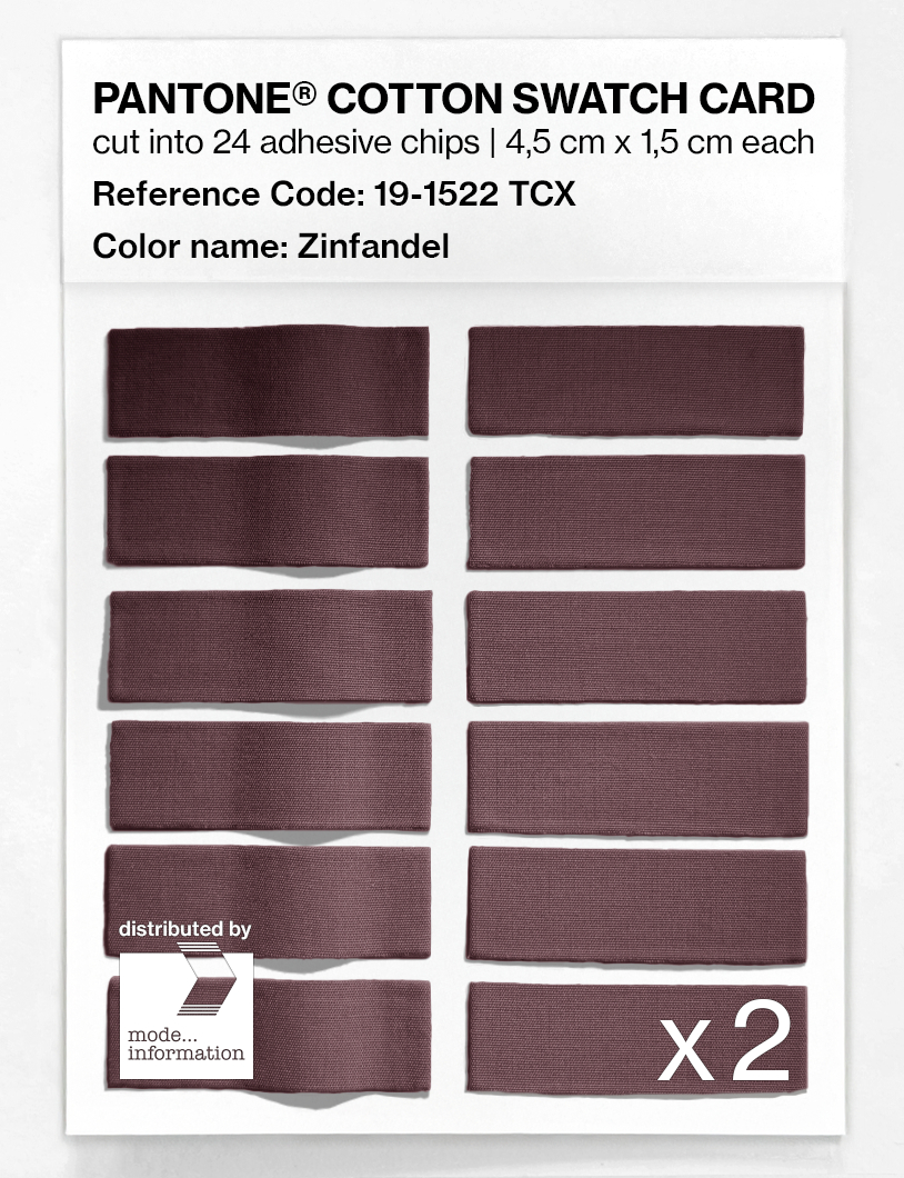 Artikelbild 6 des Artikels “PANTONE® COTTON SWATCH CARD 19-1522 TCX Zinfandel “