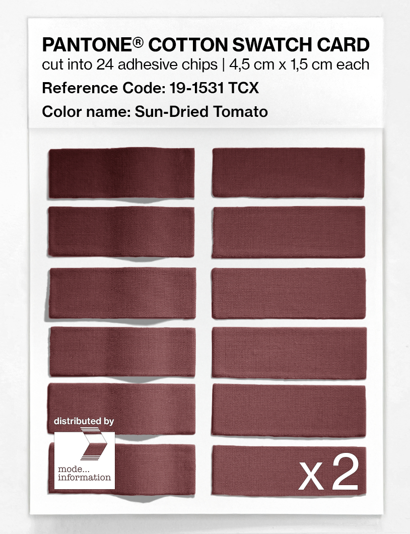 Artikelbild 6 des Artikels “PANTONE® COTTON SWATCH CARD 19-1531 TCX Sun-Dried Tomato “