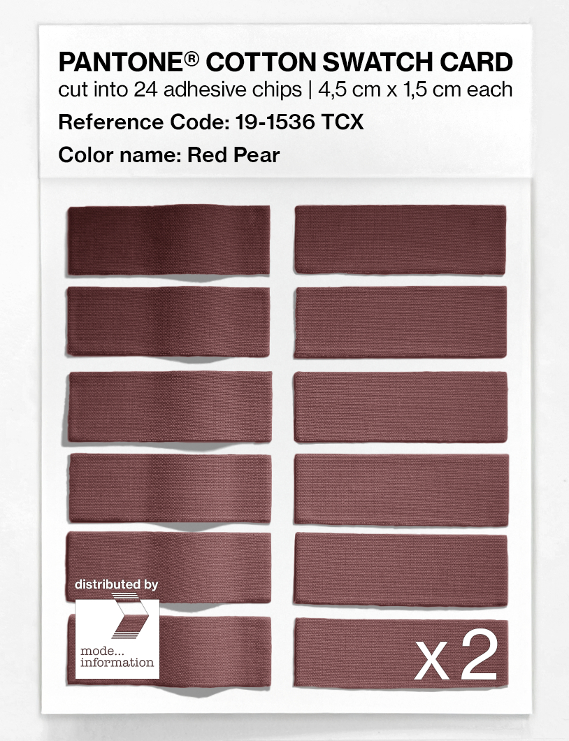 Product image 6 of the product “PANTONE® COTTON SWATCH CARD 19-1536 TCX Red Pear ”