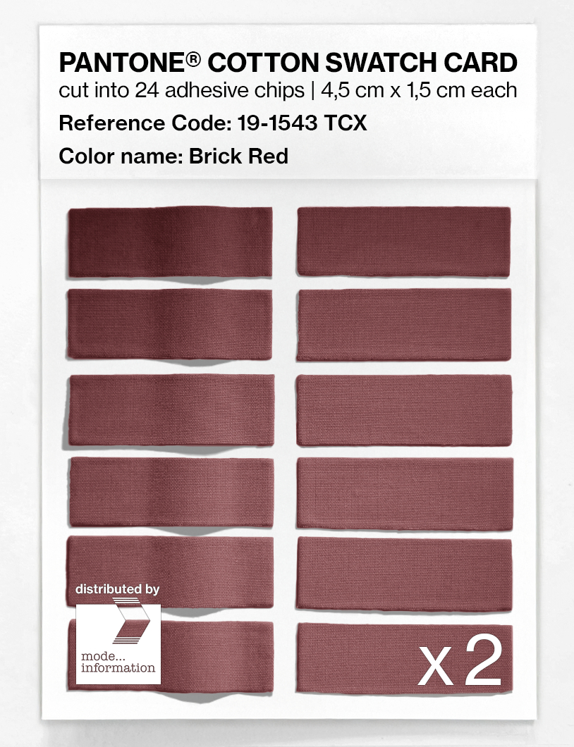 Artikelbild 6 des Artikels “PANTONE® COTTON SWATCH CARD 19-1543 TCX Brick Red “