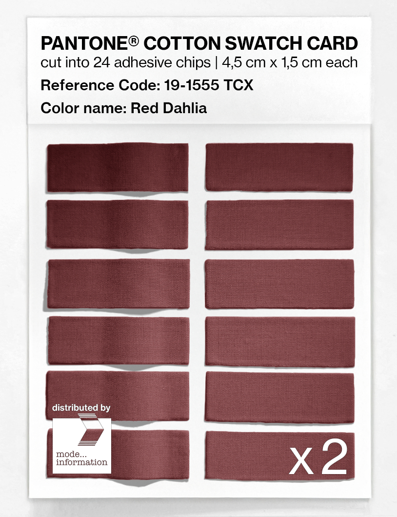 Artikelbild 6 des Artikels “PANTONE® COTTON SWATCH CARD 19-1555 TCX Red Dahlia “