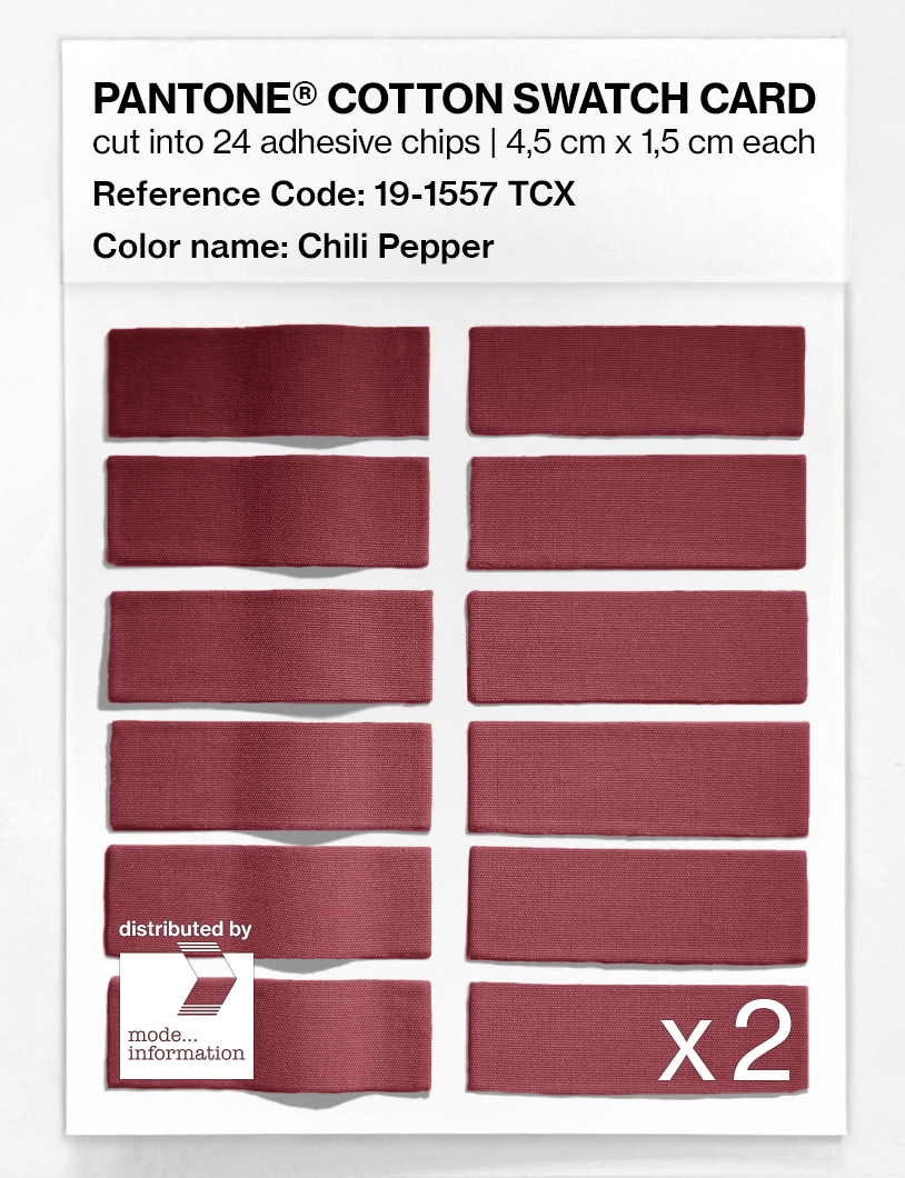 Artikelbild 6 des Artikels “PANTONE® COTTON SWATCH CARD 19-1557 TCX Chili Pepper “