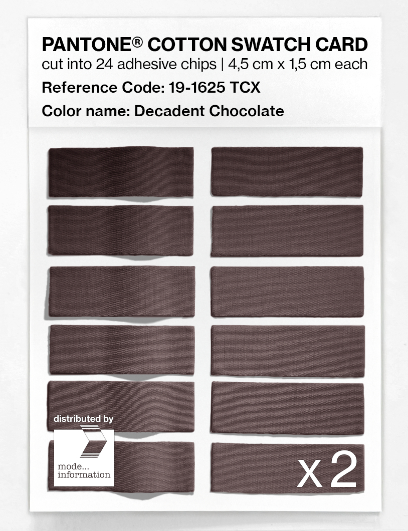Artikelbild 6 des Artikels “PANTONE® COTTON SWATCH CARD 19-1625 TCX Decadent Chocolate “