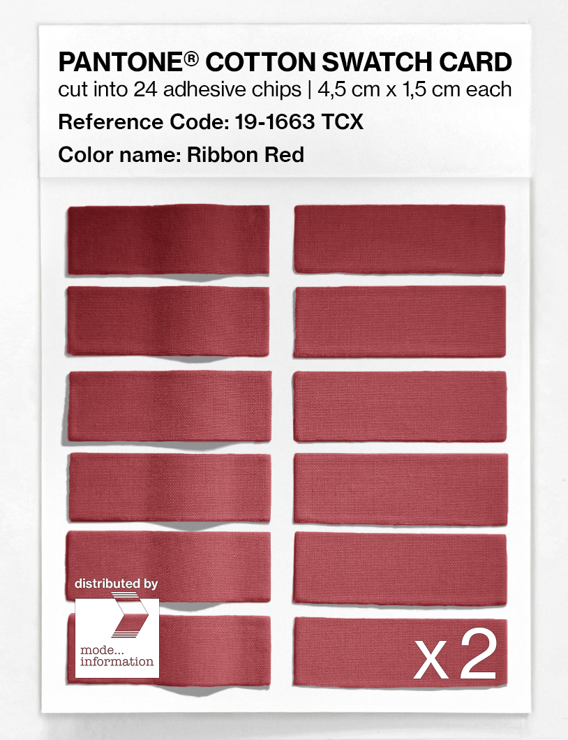 Artikelbild 6 des Artikels “PANTONE® COTTON SWATCH CARD 19-1663 TCX Ribbon Red “