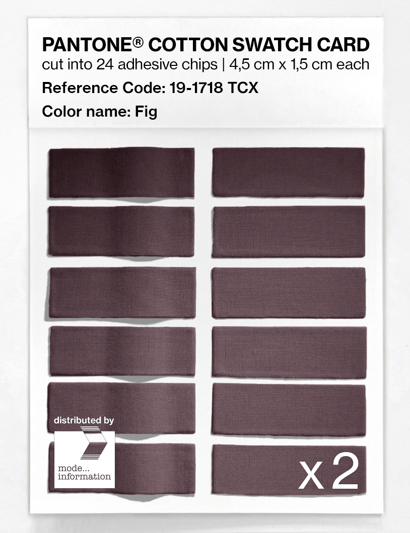 Product image 6 of the product “PANTONE® COTTON SWATCH CARD 19-1718 TCX Fig ”