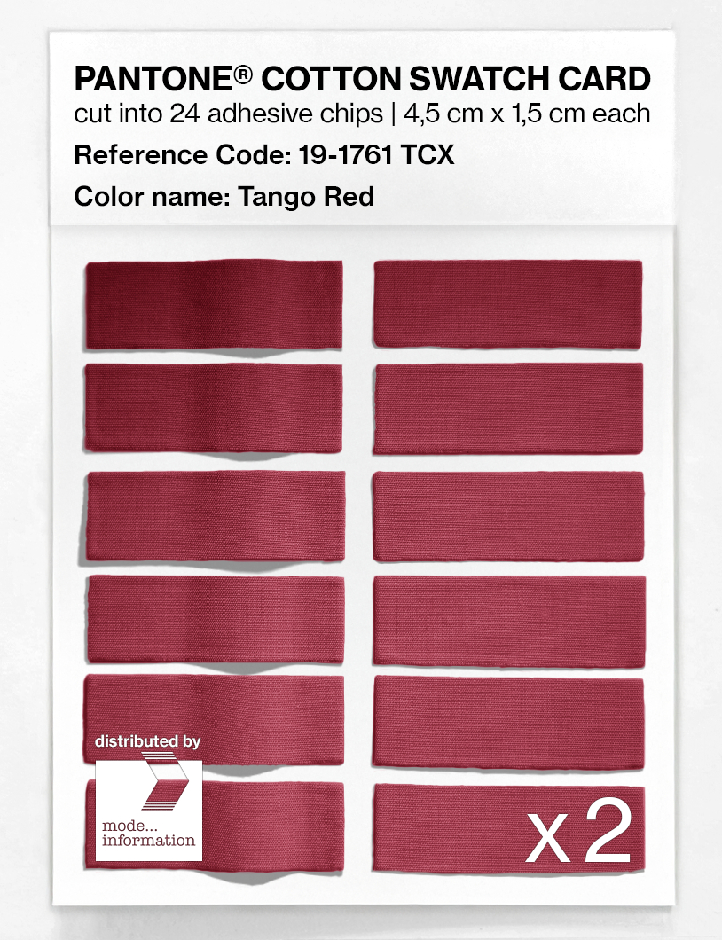 Artikelbild 6 des Artikels “PANTONE® COTTON SWATCH CARD 19-1761 TCX Tango Red “