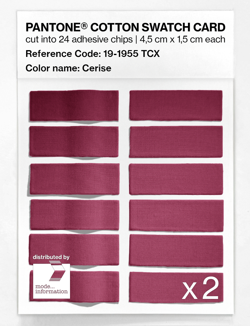 Product image 6 of the product “PANTONE® COTTON SWATCH CARD 19-1955 TCX Cerise ”