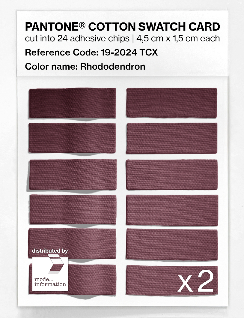 Product image 6 of the product “PANTONE® COTTON SWATCH CARD 19-2024 TCX Rhododendron ”