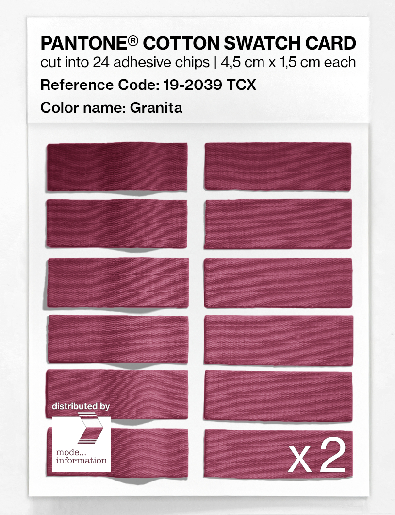 Product image 6 of the product “PANTONE® COTTON SWATCH CARD 19-2039 TCX Granita ”