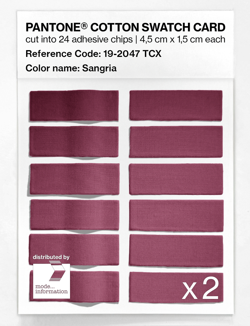 Artikelbild 6 des Artikels “PANTONE® COTTON SWATCH CARD 19-2047 TCX Sangria “