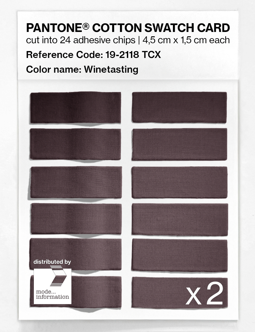 Artikelbild 6 des Artikels “PANTONE® COTTON SWATCH CARD 19-2118 TCX Winetasting “