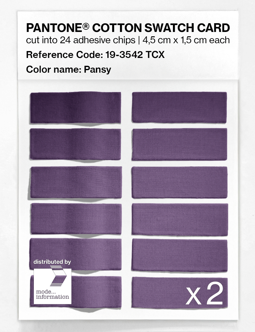 Product image 6 of the product “PANTONE® COTTON SWATCH CARD 19-3542 TCX Pansy ”