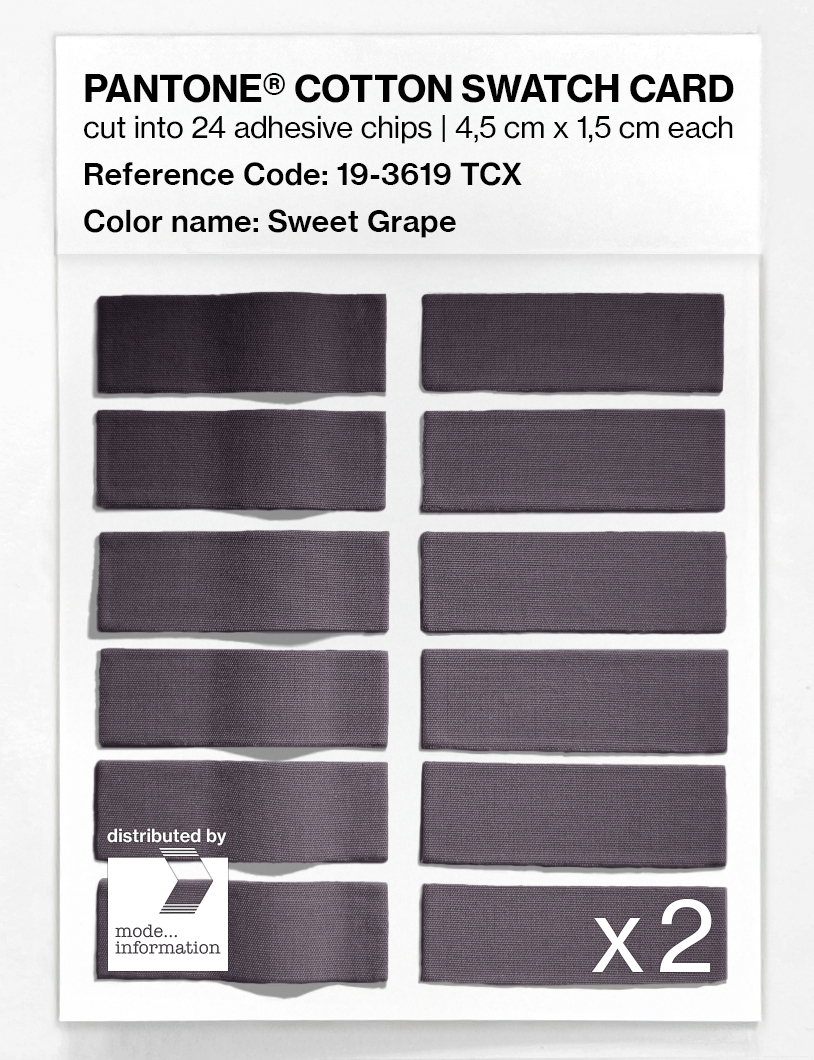 Artikelbild 6 des Artikels “PANTONE® COTTON SWATCH CARD 19-3619 TCX Sweet Grape “