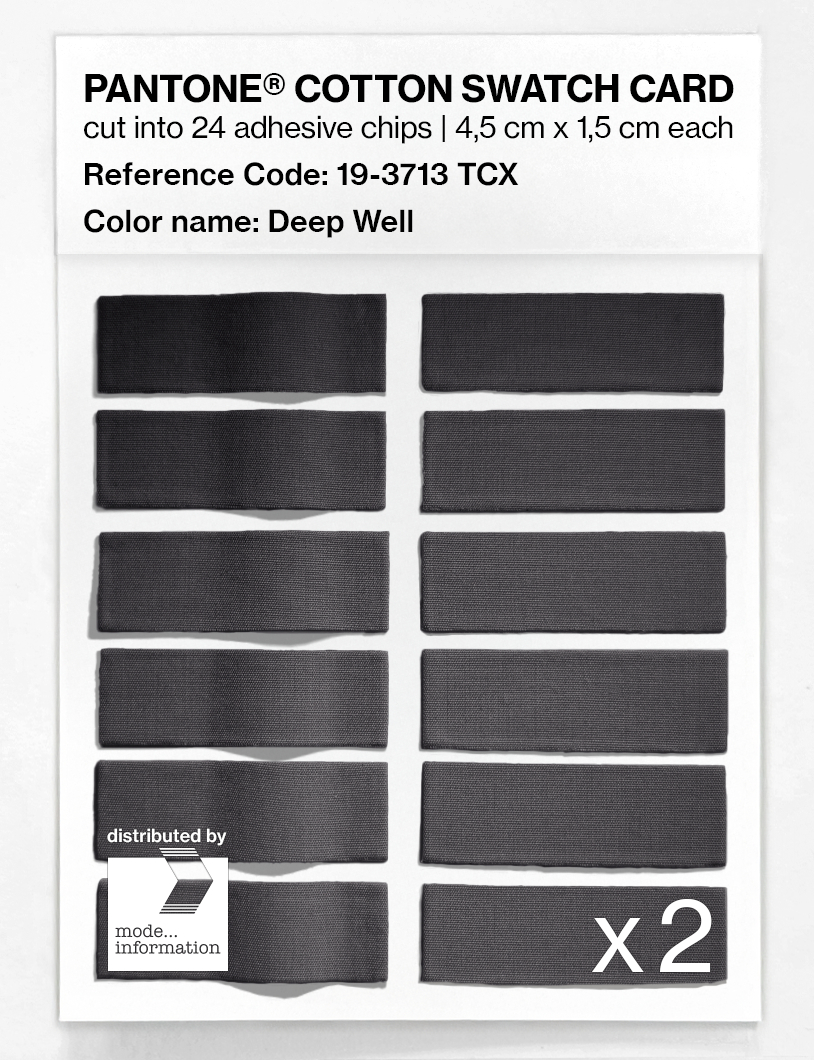 Product image 6 of the product “PANTONE® COTTON SWATCH CARD 19-3713 TCX Deep Well ”