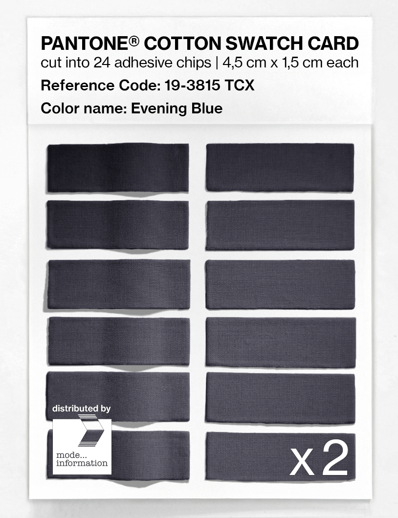 Product image 6 of the product “PANTONE® COTTON SWATCH CARD 19-3815 TCX Evening Blue ”