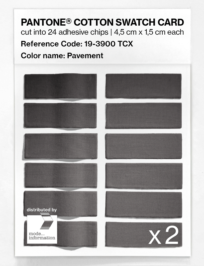 Product image 6 of the product “PANTONE® COTTON SWATCH CARD 19-3900 TCX Pavement ”