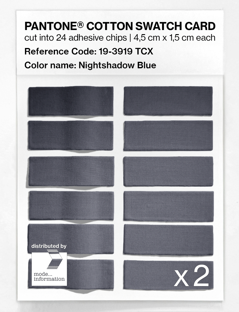 Product image 6 of the product “PANTONE® COTTON SWATCH CARD 19-3919 TCX Nightshadow Blue ”