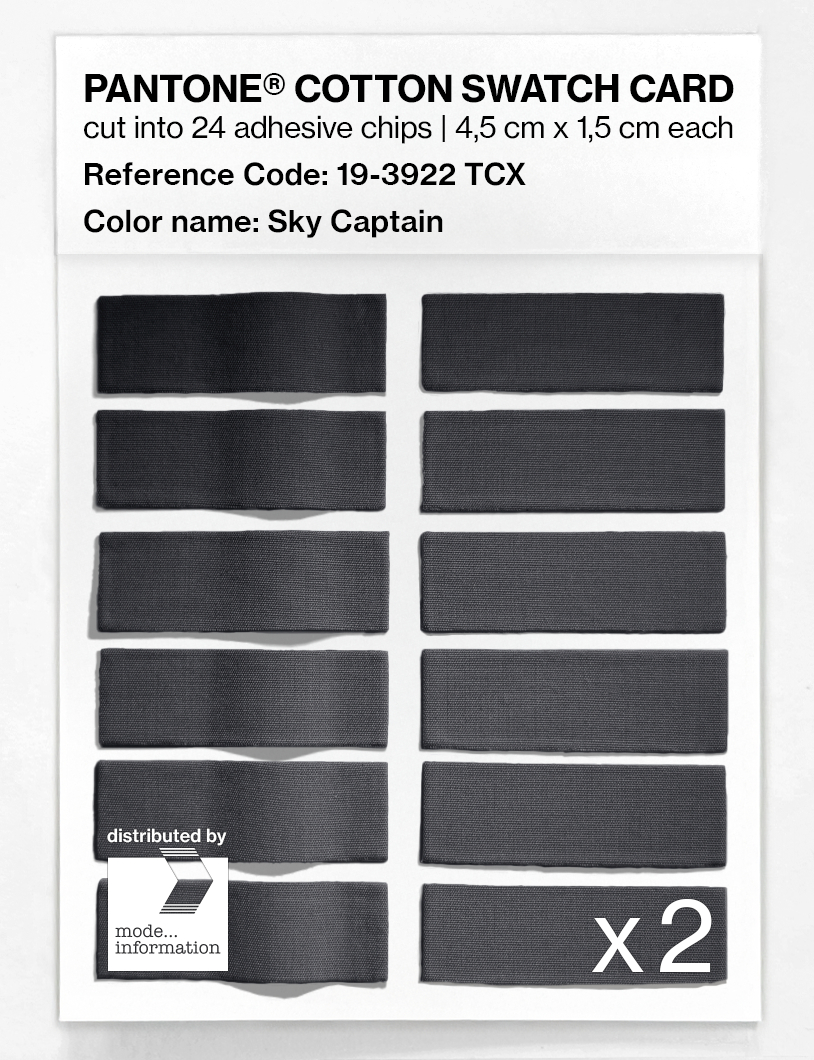 Product image 6 of the product “PANTONE® COTTON SWATCH CARD 19-3922 TCX Sky Captain ”