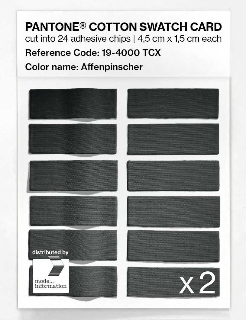 Artikelbild 6 des Artikels “PANTONE® COTTON SWATCH CARD 19-4000 TCX Affenpinscher “