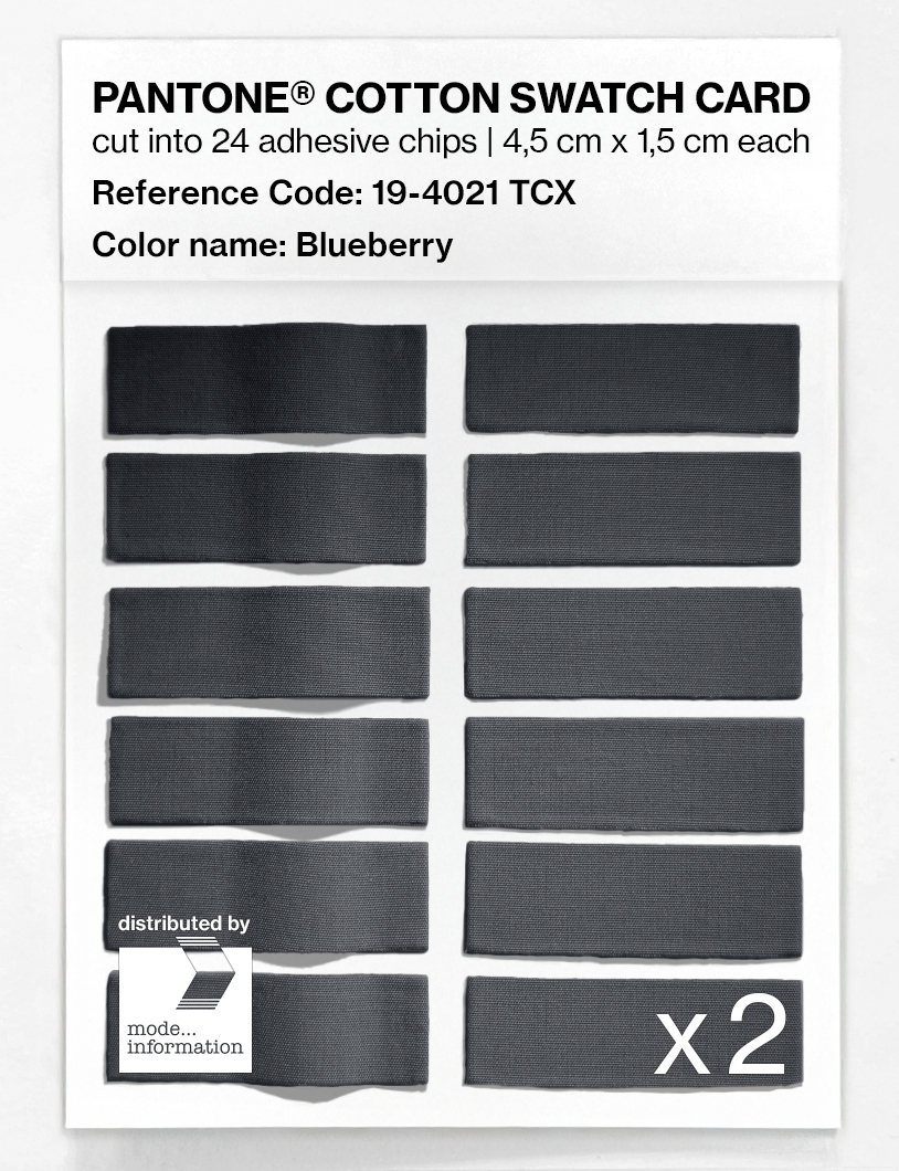 Product image 6 of the product “PANTONE® COTTON SWATCH CARD 19-4021 TCX Blueberry ”