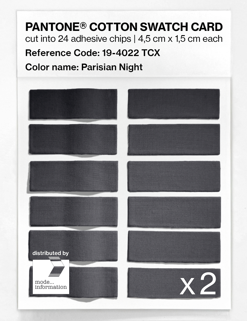 Product image 6 of the product “PANTONE® COTTON SWATCH CARD 19-4022 TCX Parisian Night ”