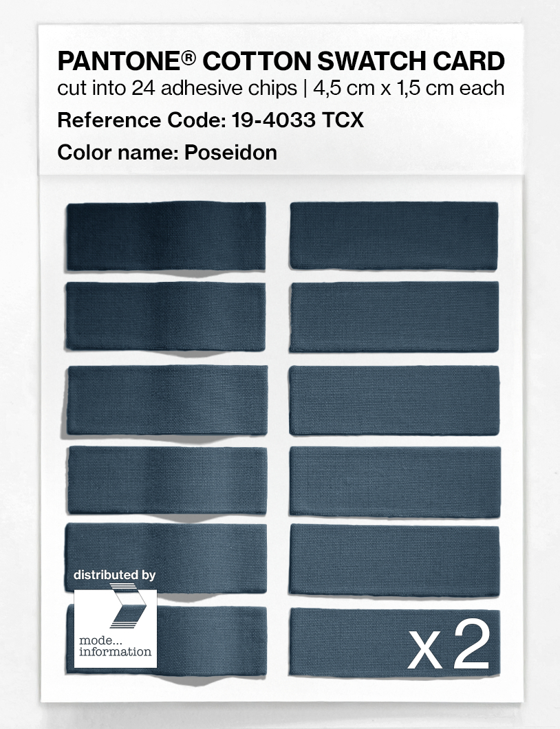 Product image 6 of the product “PANTONE® COTTON SWATCH CARD 19-4033 TCX Poseidon ”