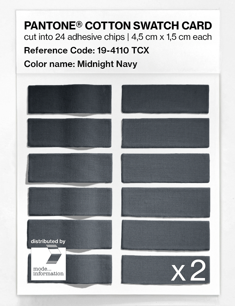 Product image 6 of the product “PANTONE® COTTON SWATCH CARD 19-4110 TCX Midnight Navy ”