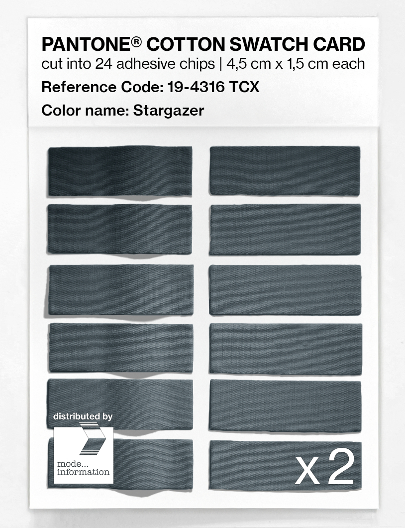 Product image 6 of the product “PANTONE® COTTON SWATCH CARD 19-4316 TCX Stargazer ”