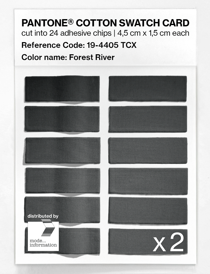 Product image 6 of the product “PANTONE® COTTON SWATCH CARD 19-4405 TCX Forest River ”