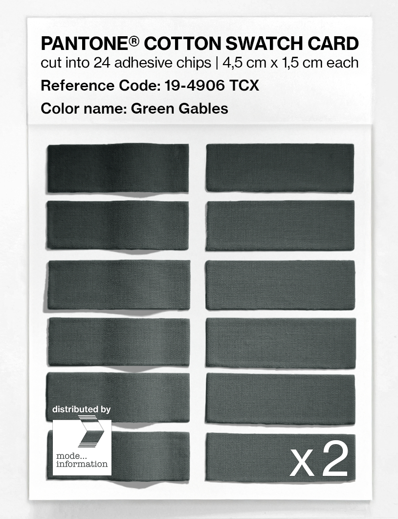 Product image 6 of the product “PANTONE® COTTON SWATCH CARD 19-4906 TCX Green Gables ”