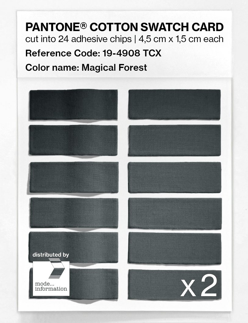 Product image 6 of the product “PANTONE® COTTON SWATCH CARD 19-4908 TCX Magical Forest ”