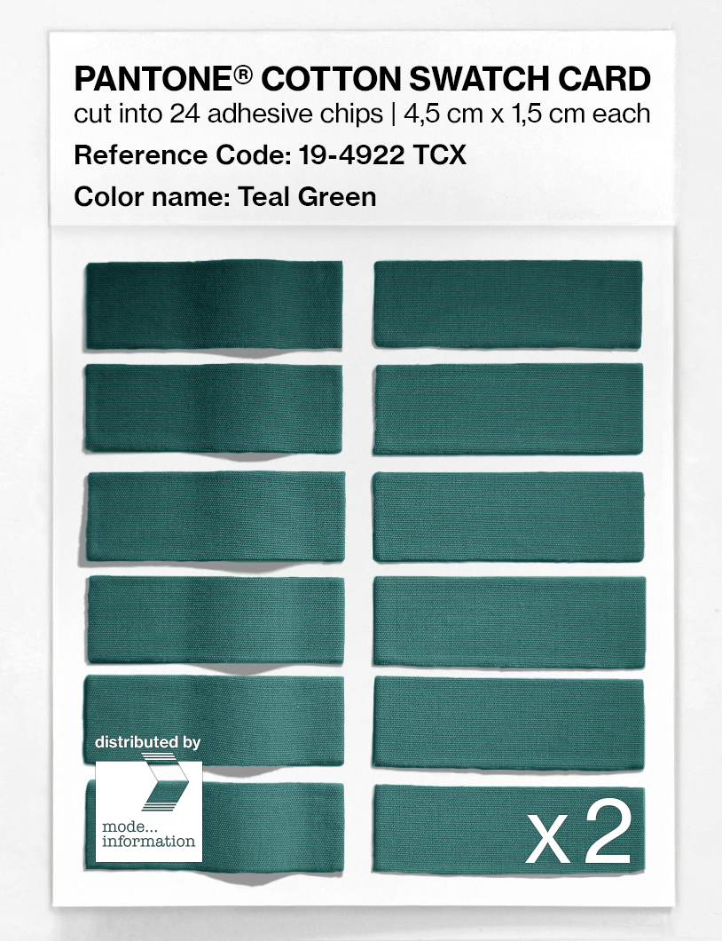 Artikelbild 6 des Artikels “PANTONE® COTTON SWATCH CARD 19-4922 TCX Teal Green “