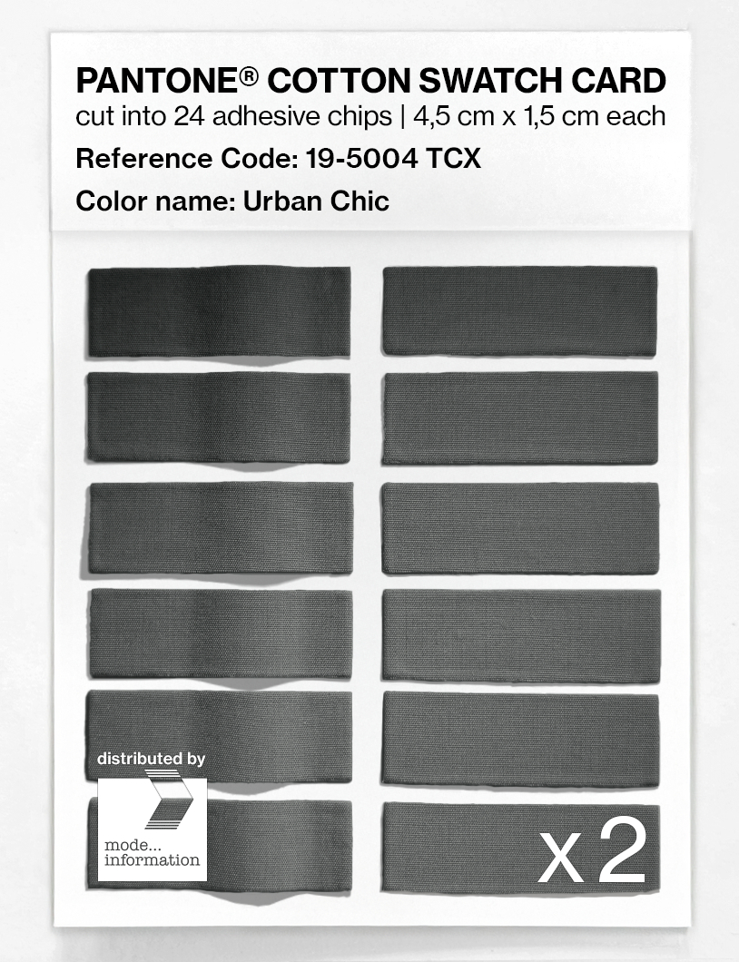 Product image 6 of the product “PANTONE® COTTON SWATCH CARD 19-5004 TCX Urban Chic ”