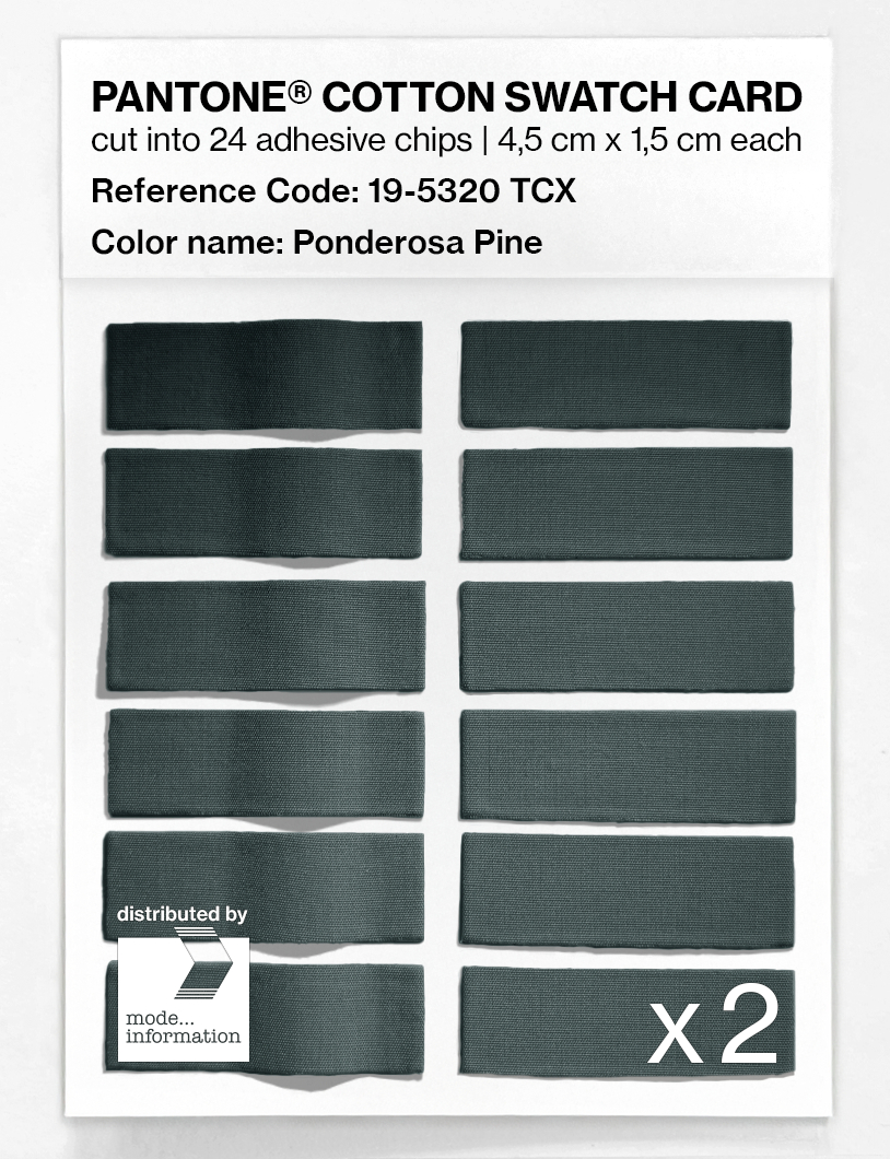 Product image 6 of the product “PANTONE® COTTON SWATCH CARD 19-5320 TCX Ponderosa Pine ”