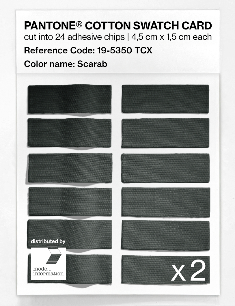 Product image 6 of the product “PANTONE® COTTON SWATCH CARD 19-5350 TCX Scarab ”