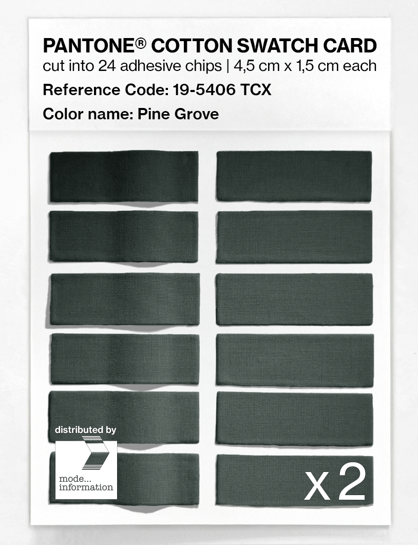 Product image 6 of the product “PANTONE® COTTON SWATCH CARD 19-5406 TCX Pine Grove ”