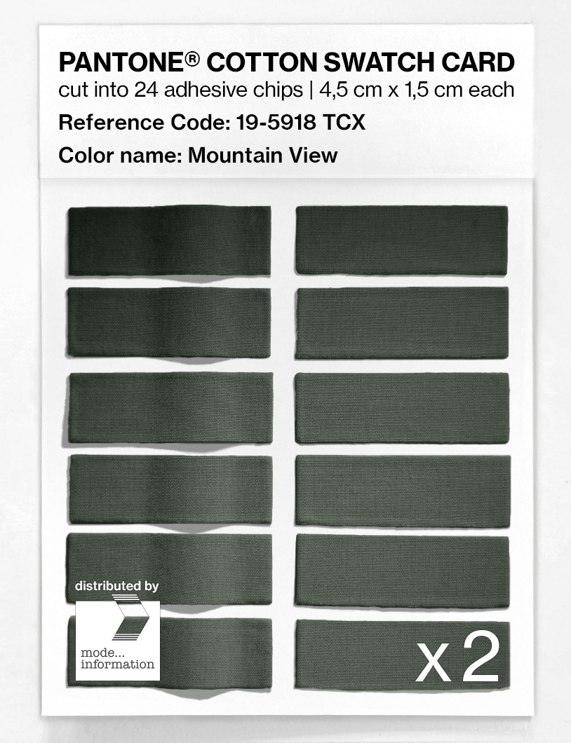 Product image 6 of the product “PANTONE® COTTON SWATCH CARD 19-5918 TCX Mountain View ”