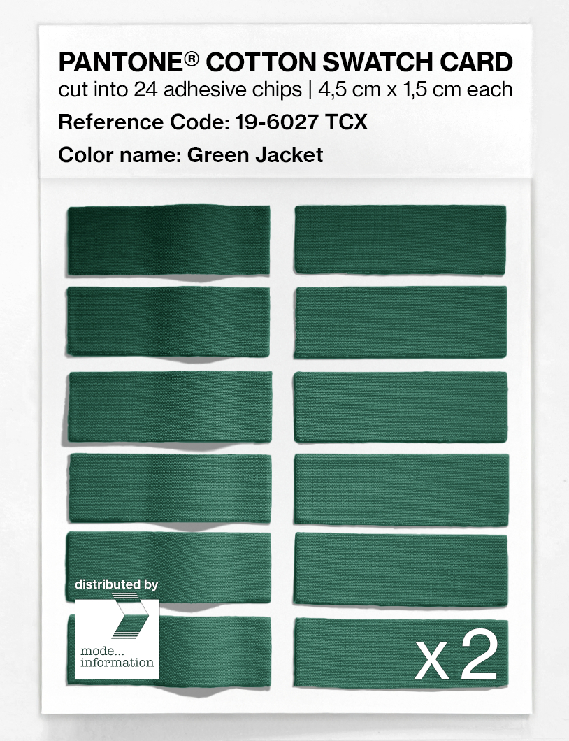 Product image 6 of the product “PANTONE® COTTON SWATCH CARD 19-6027 TCX Green Jacket ”