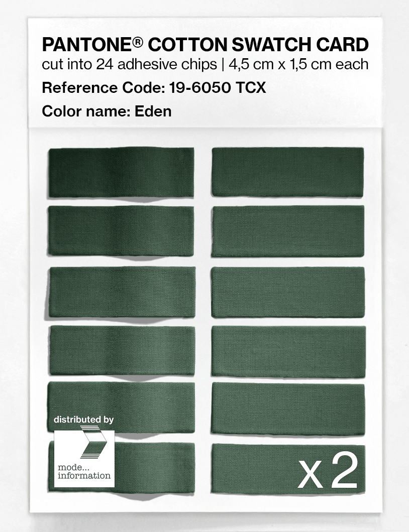 Product image 6 of the product “PANTONE® COTTON SWATCH CARD 19-6050 TCX Eden ”
