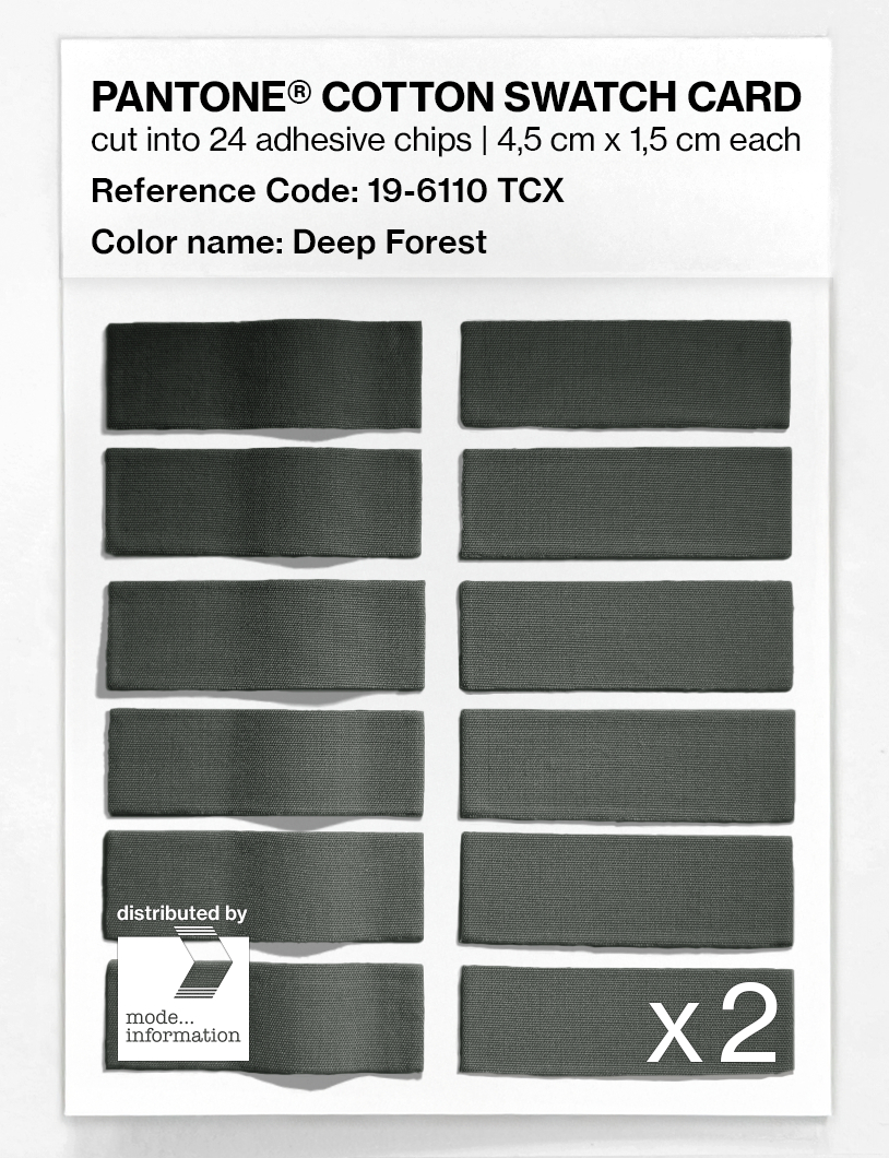 Artikelbild 6 des Artikels “PANTONE® COTTON SWATCH CARD 19-6110 TCX Deep Forest “